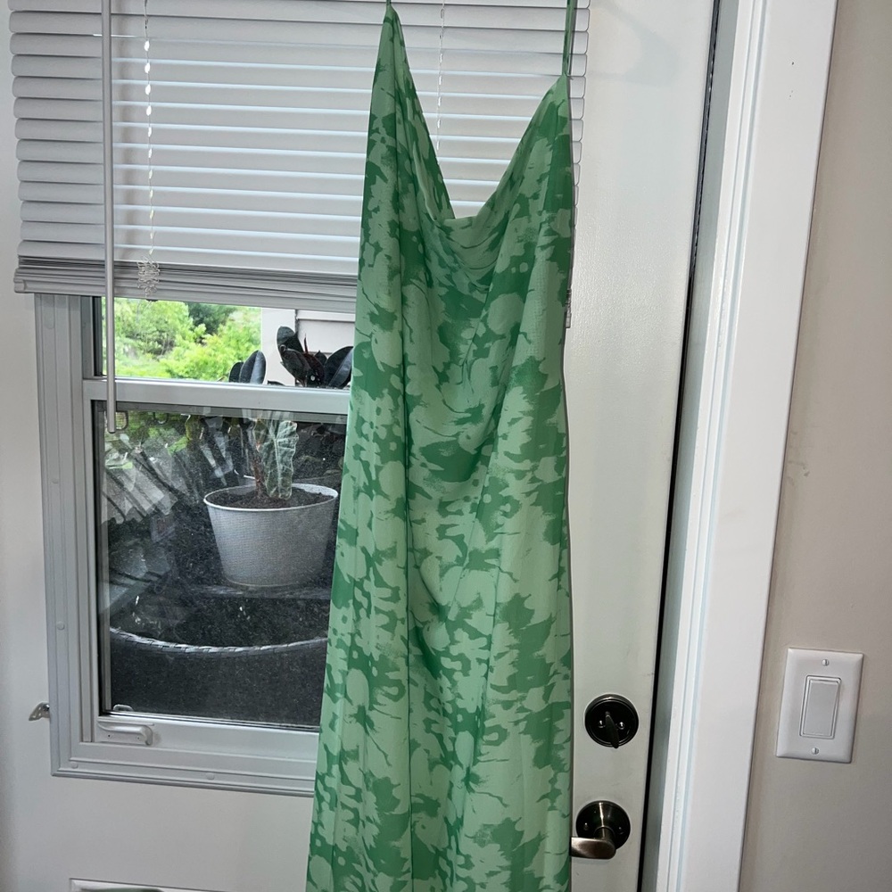 Princess Polly Green Floral Slip Maxi Dress